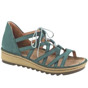 Naot Yarrow Lace Up Sandals Size 42 / 11 New Teal